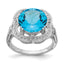 Checker-Cut Blue Topaz Ring in Sterling Silver, 2mm, Size 7 - Sophia Jewelers