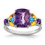 Amethyst Blue Topaz & Citrine Ring in Sterling Silver - Sophia Jewelers