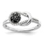 White Diamond Love Knot Ring in Sterling Silver (0.32 ct. tw.), Size 8 - Sophia Jewelers