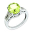 Oval Lemon Quartz & Diamond Ring in Sterling Silver (0.12 ct. tw.), Size 7 - Sophia Jewelers