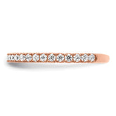 Sterling Shimmer Sterling Silver Rose-tone Flash Rose Gold-plated 32 Stone CZ Band