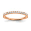 Sterling Shimmer Sterling Silver Rose-tone Flash Rose Gold-plated 32 Stone CZ Band