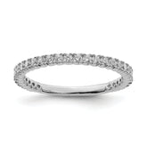 Sterling Shimmer Sterling Silver Rhodium-plated 32 Stone CZ Band