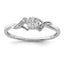 Sterling Silver Rhodium Plated Diamond Ring