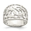 Sterling Silver Rhodium-plated Swirl Ring