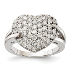 Sterling Silver CZ Heart Ring