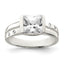 Sterling Silver Square CZ Ring, Size 6 - Sophia Jewelers