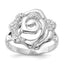 Cubic Zirconia Rose Ring in Sterling Silver - Sophia Jewelers
