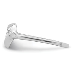 Sterling Silver Rhodium Plated CZ Heart Ring