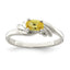 Sterling Silver Yellow Oval CZ Ring