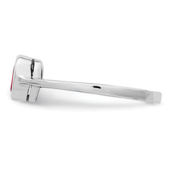 Sterling Silver Rhodium-plated Garnet Ring