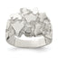 Men's Nugget Ring in Sterling Silver, 4mm Textured, Size 9–11 - Sophia Jewelers