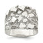 Men's Organic Irregular Nugget Ring in Sterling Silver, Textured, Size 9–11 - Sophia Jewelers