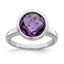 Amethyst Ring in Sterling Silver, 2mm, Size 9 - Sophia Jewelers