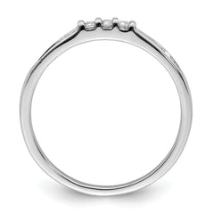 Sterling Silver Rhodium Plated Diamond Ring