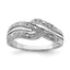 Twisted Band Diamond Ring in Sterling Silver (0.05 ct. tw.), Size 6–8 - Sophia Jewelers