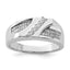 Sterling Silver Rhodium Plated Diamond Men's Ring