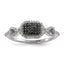 Black & White Diamond Ring in Sterling Silver (0.27 ct. tw.), Size 6 - Sophia Jewelers