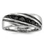 Men's Black Diamond Ring in Sterling Silver (0.49 ct. tw.), Size 9–11 - Sophia Jewelers