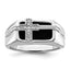 Men's Diamond & Black Onyx Cross Ring in Sterling Silver (0.06 ct. tw.), Size 9–11 - Sophia Jewelers