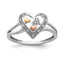 Accent Diamond Ring in Rose-Tone Sterling Silver, Textured (0.04 ct. tw.) - Sophia Jewelers