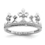 Diamond Crown Ring in Sterling Silver (0.13 ct. tw.), Size 6–8 - Sophia Jewelers