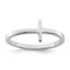 Sterling Silver Rhodium-Plated Sideways CroSterling Silver Ring