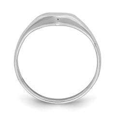 Sterling Silver RH-plated Polished Elongated Heart Children's Ring