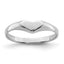 Sterling Silver RH-plated Polished Elongated Heart Children's Ring
