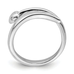 Sterling Silver Rhodium-plated Heart With Wing Toe Ring