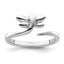 Sterling Silver Rhodium-plated Dragonfly Toe Ring