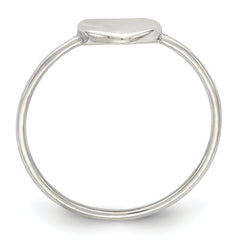 Sterling Silver Polished Heart Ring