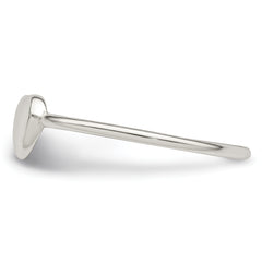 Sterling Silver Polished Heart Ring
