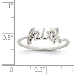 Sterling Silver Faith Ring