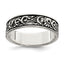 Sterling Silver Polished and Antiqued Filigree Women's Ring