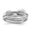 Sterling Silver Rhodium-Plated Polished Cubic Zirconi 3 Ring Set - Sophia Jewelers