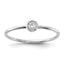 Sterling Silver Rhodium-plated Polished CZ Circle Ring