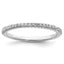 Sterling Silver Rhodium-plated Polished CZ Ring