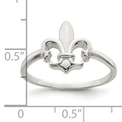 Sterling Silver Polished Fleur De Lis Ring