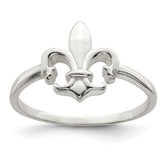 Sterling Silver Polished Fleur De Lis Ring