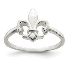 Sterling Silver Polished Fleur De Lis Ring