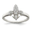 Cubic Zirconia Fleur-de-Lis Ring in Sterling Silver, 2.45mm, Size 6–8 - Sophia Jewelers