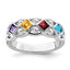Cubic Zirconia Amethyst Citrine Garnet & Blue Topaz Ring in Sterling Silver, Size 6–8 - Sophia Jewelers
