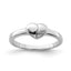 Sterling Silver Rhodium-plated Polished/Satin Heart Ring