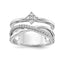 27-Stone Cubic Zirconia Ring in Sterling Silver, Size 6–8 - Sophia Jewelers