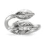 Sterling Silver Rhodium-plated Leaf Ring