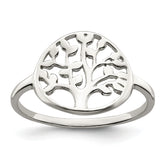 Sterling Silver Polished Tree Ring