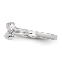 Sterling Silver Rhodium-plated Knot Ring