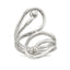 Fancy Swirl Ring in Sterling Silver, Size 6–8 - Sophia Jewelers