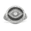 White Cubic Zirconia Evil Eye Ring in Sterling Silver - Sophia Jewelers